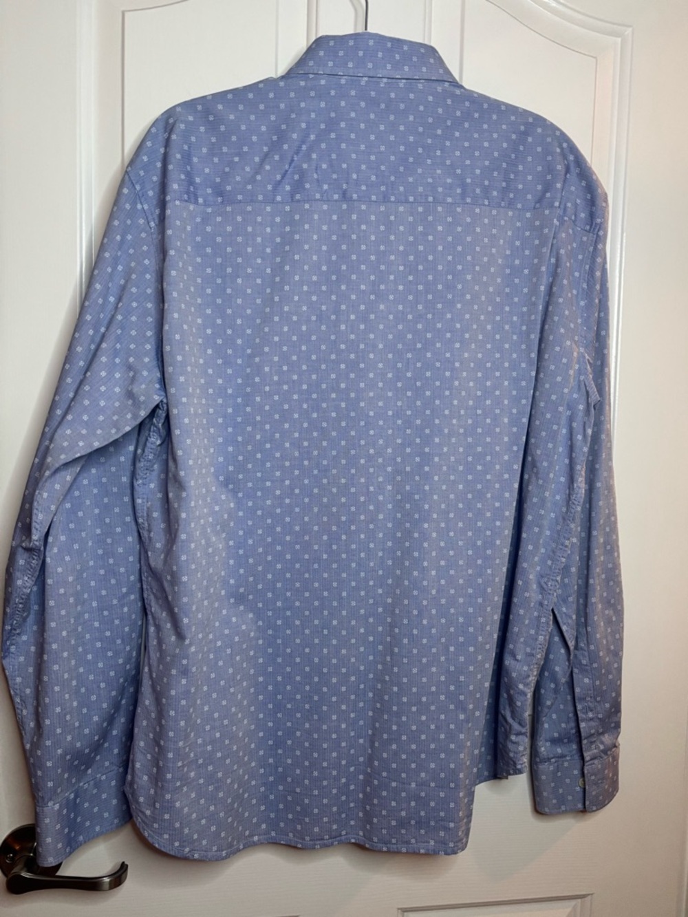 NWOT Z Zegna Light Blue Cotton Micro-Pattern Dress Shirt SIZE XXL - Picture 10 of 11